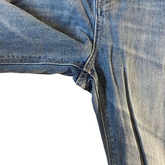 Old Navy Boyfriend Women Blue Distressed Ripped Jeans Standards Mid Rise Size 8 - Picture 5 of 13